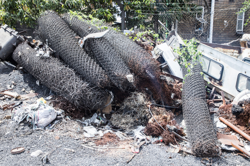 LOT ASSORTED FENCING ROLLS WITH ASSORTED BARBED WIRE