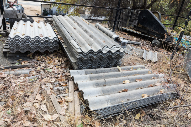 lot assorted asbestos roofing sheets