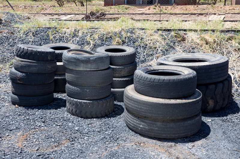 lot assorted tyres used